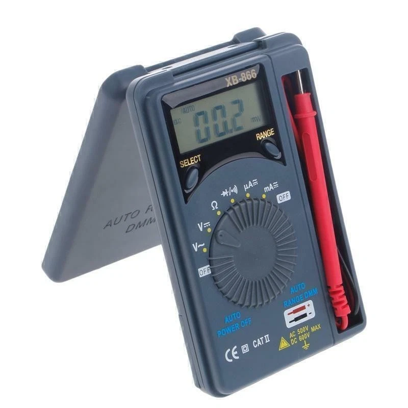 XB866 Mini Auto Range LCD Voltmeter Tester Tool AC/DC Pocket Digital Multimeter - Bild 1 von 4