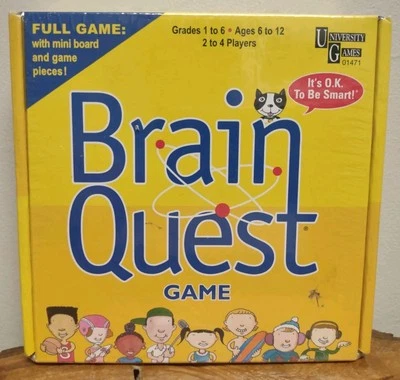 Brain Quest Game Grades 1 To 6  University Games New Sealed Mini Travel  - Image 1 of 4
