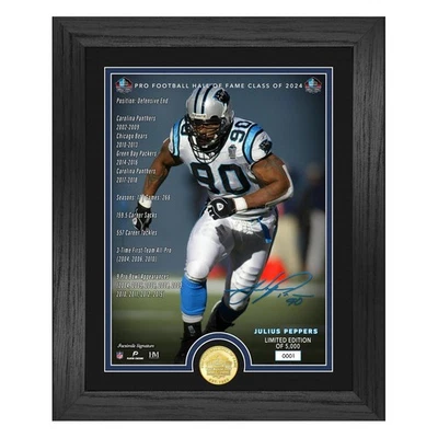 Moneda de bronce con foto enmarcada de Julius Peppers Highland Mint 2024 en caja original/5000 Foto 1 de 4