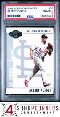 2008 TOPPS CO-SIGNERS #70 ALBERT PUJOLS CARDINALS PSA 10 - Image 1 of 3