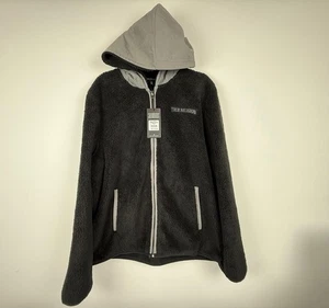 Giacca con cappuccio sherpa a contrasto True Religion taglia L UK - Foto 1 di 9