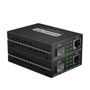 keepLiNK Optical Media Converter, Open SFP Slot, Copper to Fiber, Single Mode/10 - Picture 1 of 7