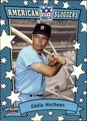 2002 Topps American Pie Sluggers Blue  Eddie Mathews Braves - Image 1 of 2