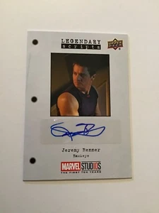 2019 Marvel First Ten Years AUTO Autograph Renner Hawkeye LS-RJ - Picture 1 of 2