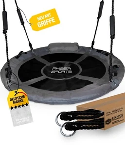 PHIBER-SPORTS Nestschaukel Outdoor Kinder - Ø 100cm - Mit Kissen + Haltegriffe - Bild 1 von 6