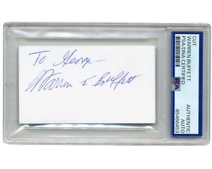 Rare Warren Buffett Autograph, Signed. Investment. PSA Certified. - Picture 1 of 3