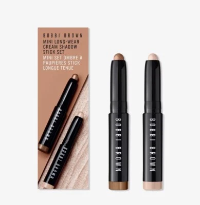 Bobbie Brown Travel Long Wear Cream Shadow Stick Set Golden Bronze Moonstone NIB - Image 1 of 4