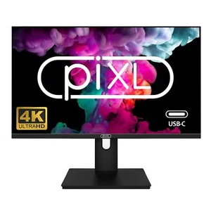 piXL PX27UDH4K 27 Inch Frameless IPS Monitor, 4K - Black - Picture 1 of 4