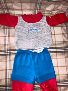 Vintage Cabbage Patch Kids/Doll Clothes - Gray/blue/Red Tracksuit (148) - Picture 1 of 3