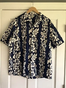 Camisa Hawaiana W34 Aloha Republic azul floral para hombre XXL - Imagen 1 de 2