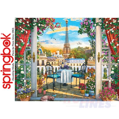 LUXURIOS LOOKOUT 1000 pc Paris SPRINGBOK Jigsaw Puzzle Random Cut Super Deluxe - Image 1 of 4
