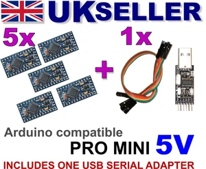 5x Arduino compatible Pro Mini 5 Volt ATMEGA328 5v TESTED UK STOCK - Picture 1 of 6