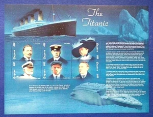 SELLOS TEMA TITANIC GUYANA 1998 6v. 4543/48 Mini Hoja MH Nuevos - Imagen 1 de 1