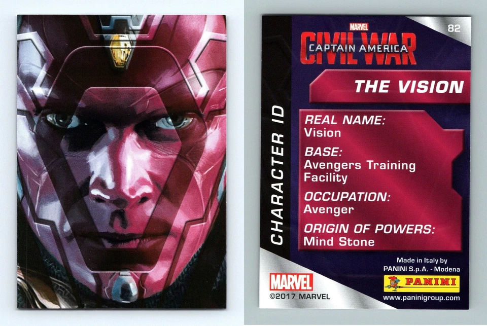 The Vision Captain America Civil War #82 - Marvel 2017 Panini Trading Card - Image 1 of 1