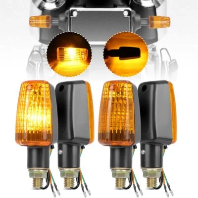 Luz intermitente 4 piezas señales de giro para motocicleta negro ámbar para Yamaha Kawasaki Honda Foto 1 de 4