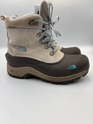 The North Face 冬季雪地远足靴 完好灰色 女孩 4 码 — 第 1/4 张图片