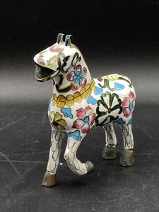 Cloisonne Enamel and Bronze Mini Horse Chinese Vintage READ - Picture 1 of 12