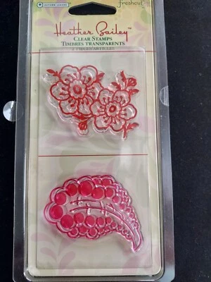 Autumn Leaves HEATHER BAILEY Clear (2) Stamps-Photopolymer-Fresh Cut AL3154 New - Image 1 of 2