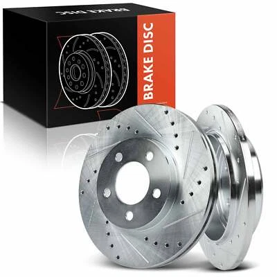 Перфорированный тормозной ротор для Ford Taurus 94-00 Windstar Mercury Cougar Lincoln передний - Изображение 1 из 4