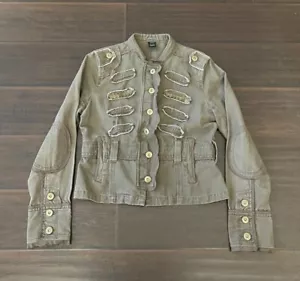 Anthropologie Aziz Khaki Button Jacket (Size L) - Picture 1 of 10