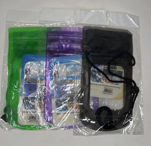 3 Pack Waterproof Cell Phone Pouch Dry Bag Case Cover For Phone universal phones - Picture 1 of 2