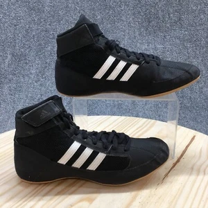 Adidas Shoes Youth 6 Boys HVC 2 Athletic Wrestling High Sneakers AQ3327 Black - Picture 1 of 15