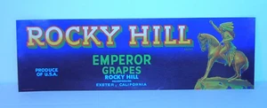 Vintage Unused Original Rocky Hill Emperor Grapes Exeter, Calif. Crate Label - Picture 1 of 1