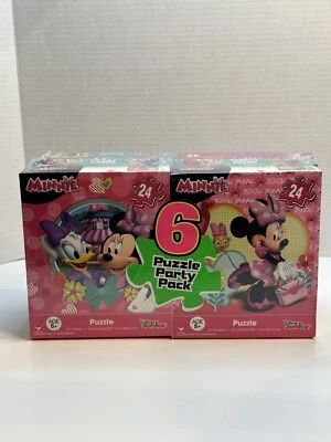 6 Puzzle Party Pack Disney Princesses Minnie Elena Shimmer and Shine Sealed New - Image 1 of 4