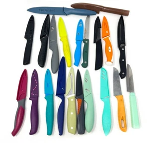 21 Pcs Cuisinart, Farberware and Assorted Knife Set Multicolor, Blade Guards - Picture 1 of 6