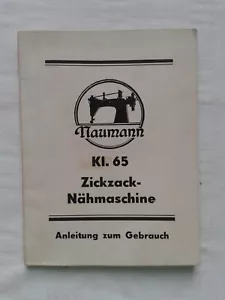 Naumann Kl. 65 macchina da cucire a zigzag istruzioni per l'uso 1952 - Foto 1 di 3