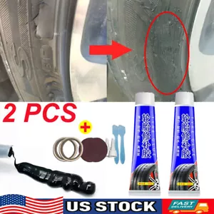 2 PCS Tire Patch Plug Sidewall Repair Glue For Side Bonding Or Tire Leakage 50ml - Picture 1 of 14