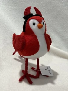 Halloween Fabric DEVIL Red Bird  Goblin & Ghoul Featherly Friend Target Style - Picture 1 of 7