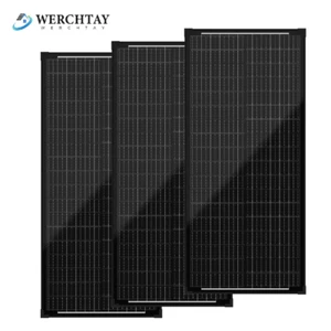 300W 100WX3 Monokristallin Solarmodul Photovoltaik PV 12V Solarpanel Wohnmobil - Bild 1 von 14