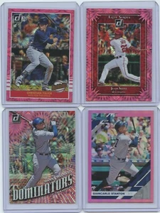 Lotto 4 Card Group Panini Donruss 2019 con Yelich, Soto, Machado, Stanton - Foto 1 di 2