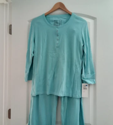 Conjunto de pijama Gilligan & OMalley azul ágil talla grande mujer manga 3/4 pantalones largos Foto 1 de 4