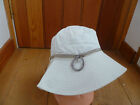MONSOON ACCESSORIZE CREAM MOTHER OF PEARL RIBBON BEAD BRIMMED SUNHAT BNWT