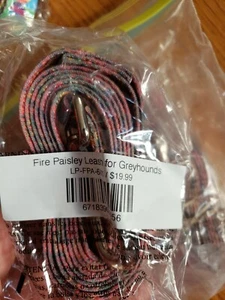 COLLAR FIRE PAISLEY LEASH FOR GREYHOUNDS - Picture 1 of 2