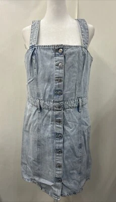 NUEVO CON ETIQUETAS Mango MNG Mujer Vestido Vaquero Talla Grande Azul Sin Mangas Algodón Mono Foto 1 de 4