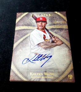 2014 Topps Five Star Auto Gold Foil Kolten Wong Rookie Autograph RC FSA-KW - Picture 1 of 10