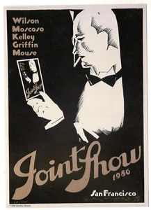1986 JOINT SHOW Mini Poster POSTCARD Stanley Mouse KELLEY Moscoso WILSON Griffin - Picture 1 of 3