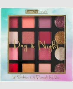 Beauty Treats Day & Night Eyeshadow And Glitter Makeup Pallet Sombra De Ojos Con - Picture 1 of 3
