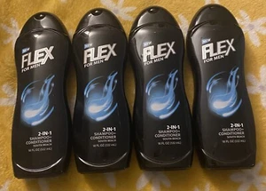 4btls. FLEX FOR MEN 2 In 1 Shampoo & Conditioner SOUTH BEACH 18oz. Each - Picture 1 of 1
