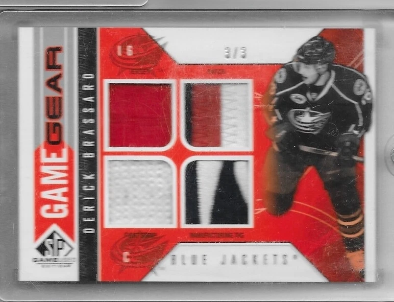 09-10 SP GAME USED GAME GEAR QUAD JERSEY PATCH FIGHT STRAP DERICK BRASSARD 3/3 - Image 1 of 1