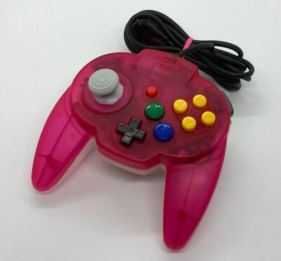 Nintendo 64 N64 HORI PAD MINI Tropical Red Clear Controller Pad [Exc+] #R35 - Image 1 of 4