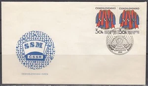Czechoslovakia Scott 1710 FDC - Socialist Youth Federation Congress - Picture 1 of 1