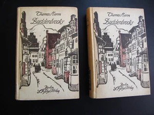 Fiction Thomas Mann Buddenbrooks Decline of a Family 2V German Text Berlin 1920 - Imagen 1 de 5