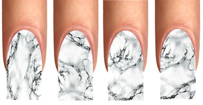 CREATIV.ARTS Wraps Nail Art Tattoos Fullcover Marmor Effekt Marble grau schwarz S-XL N18-15