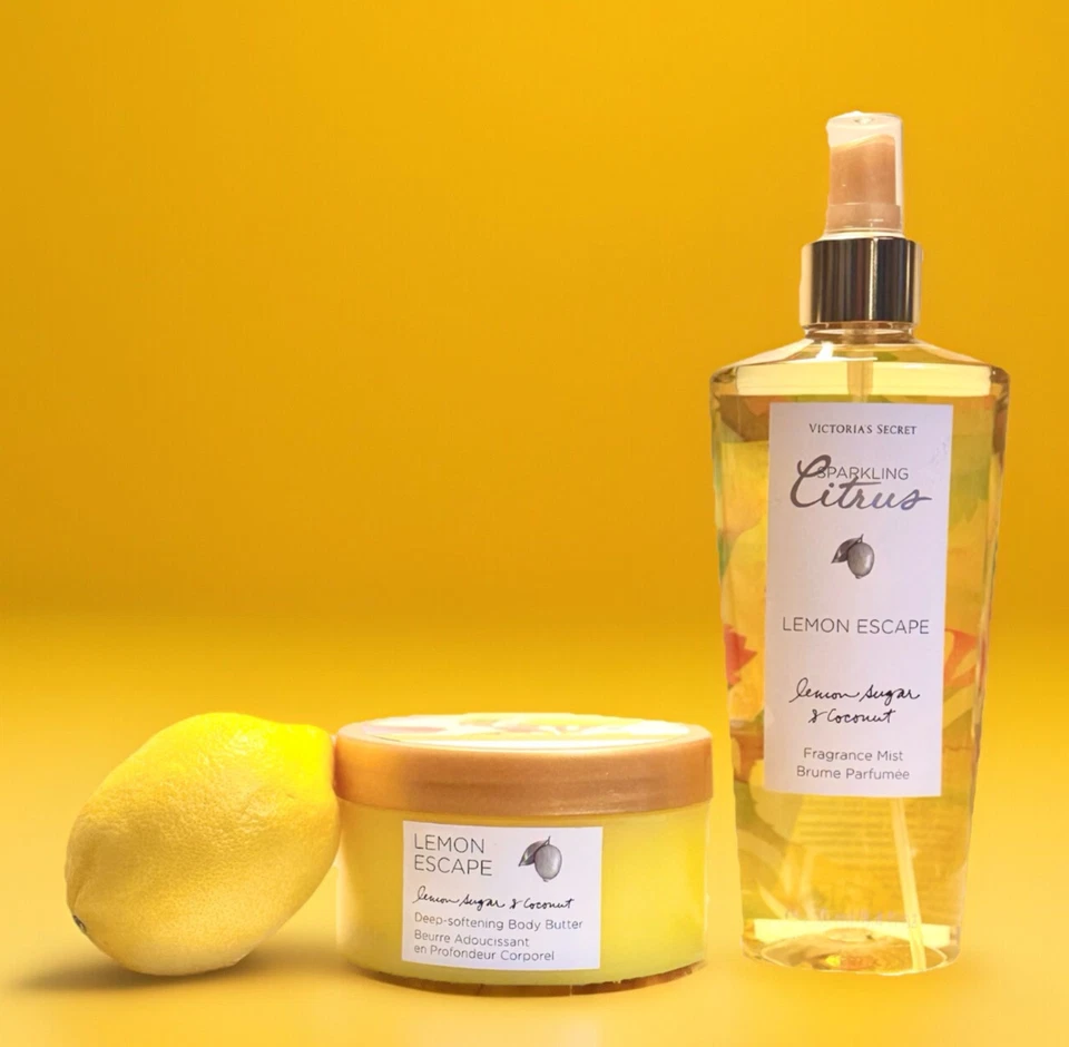 Victoria's Secret Espumoso Cítrico LEMON ESCAPE Fragancia Bruma y Manteca Corporal Foto 1 de 1
