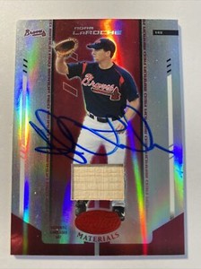 2004 Leaf Certified Materials Red Mirror Bat  /250 Adam LaRoche #3 AUTOGRAPHED