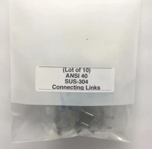 (Posten von 10) ANSI 40 SUS-304 Verbindungsglieder - Bild 1 von 4